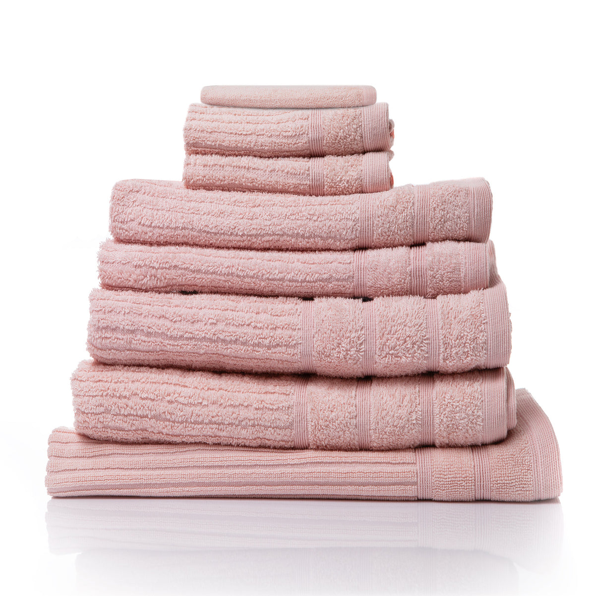 Eden Egyptian Cotton 600GSM 8-Piece Luxury Bath Towels Set | Blush