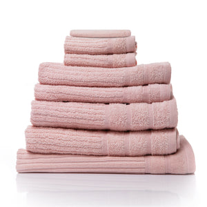 Eden Egyptian Cotton 600GSM 8-Piece Luxury Bath Towels Set | Blush