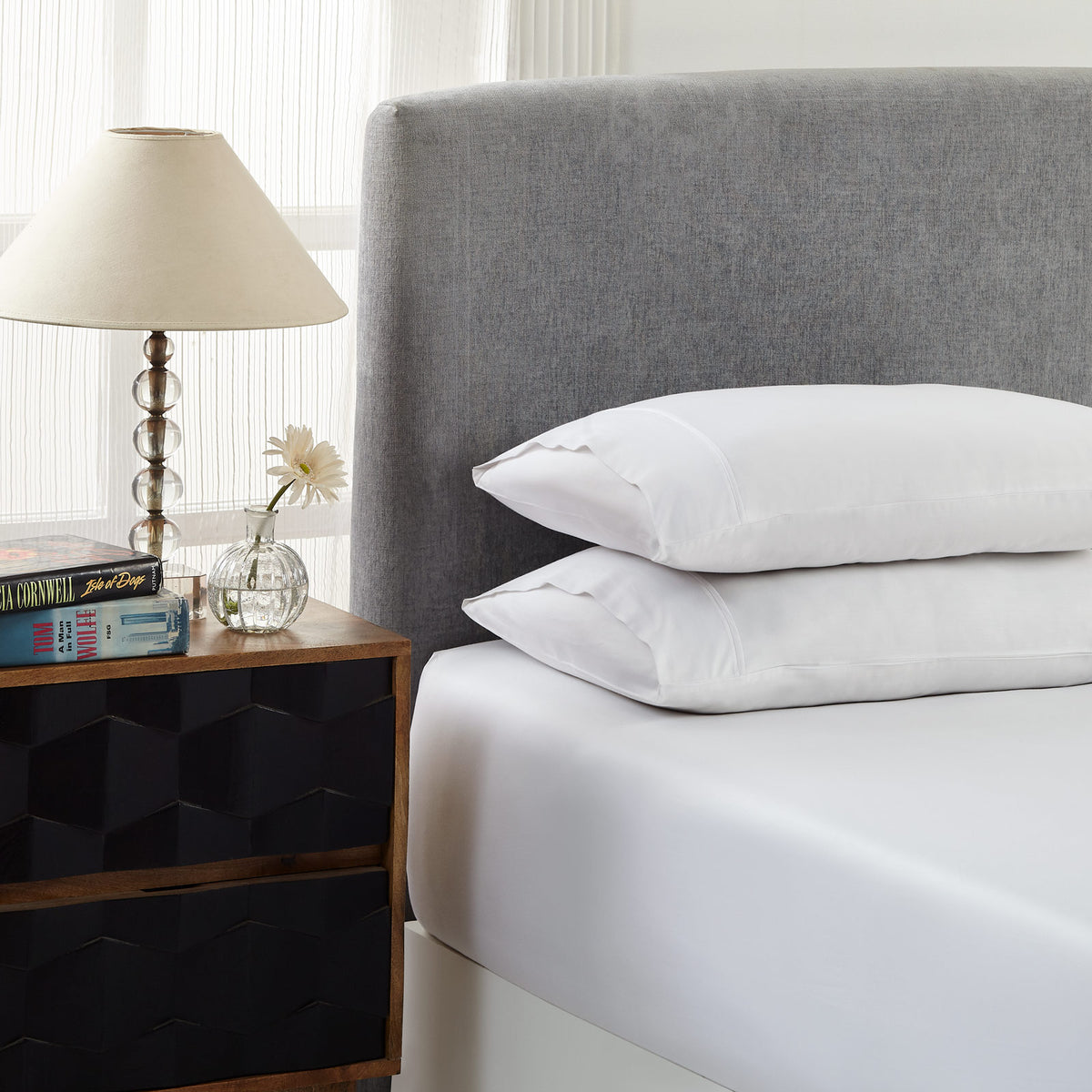 1500 Thread Count Cotton Rich Sheet Set | Ultra Soft Bedding | 3 Piece | King | White