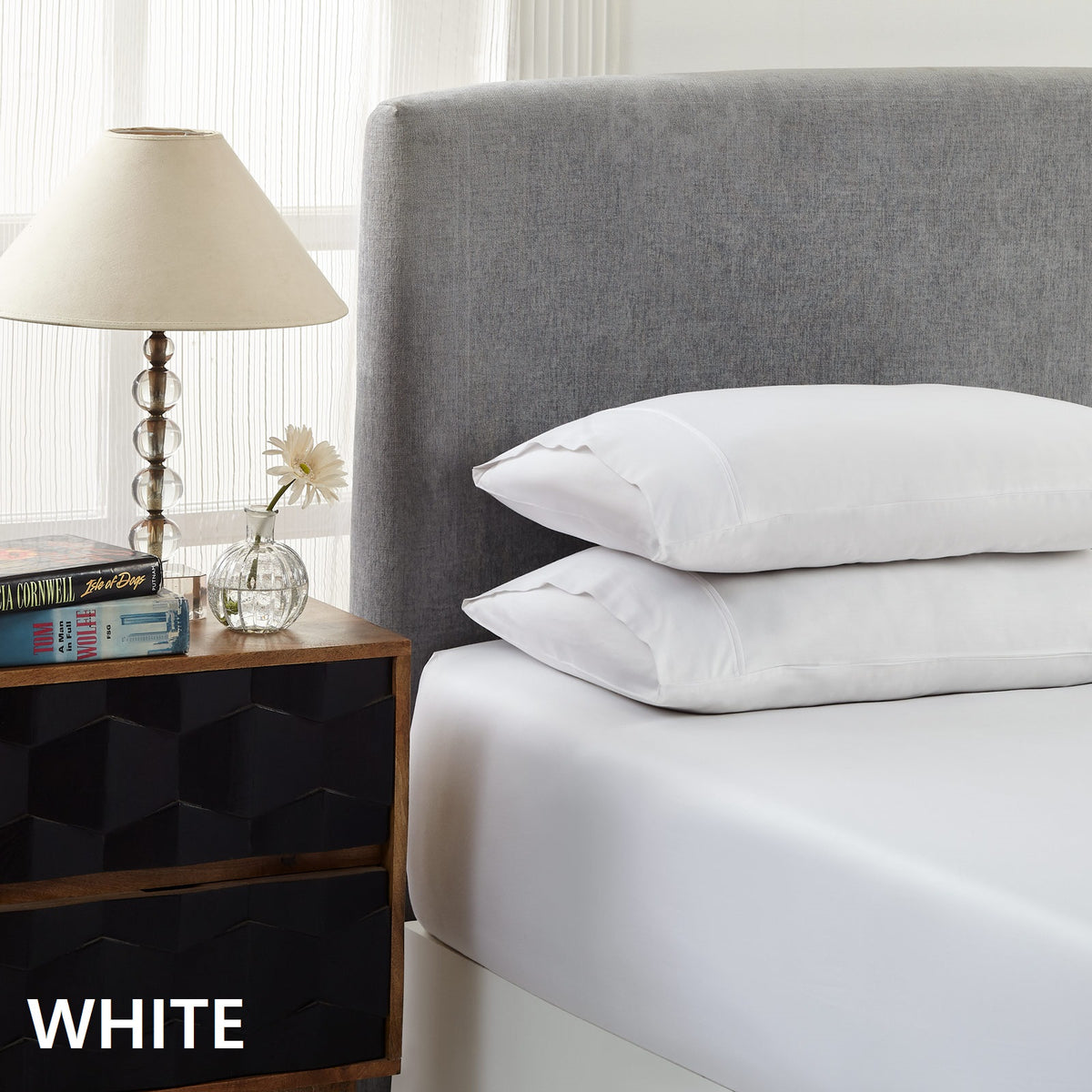 1500 Thread Count Cotton Rich Sheet Set | Ultra Soft Bedding | 3 Piece | King | White