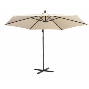 Milano 3M Outdoor Umbrella Cantilever with Protective Cover | Patio Garden Shade | Beige