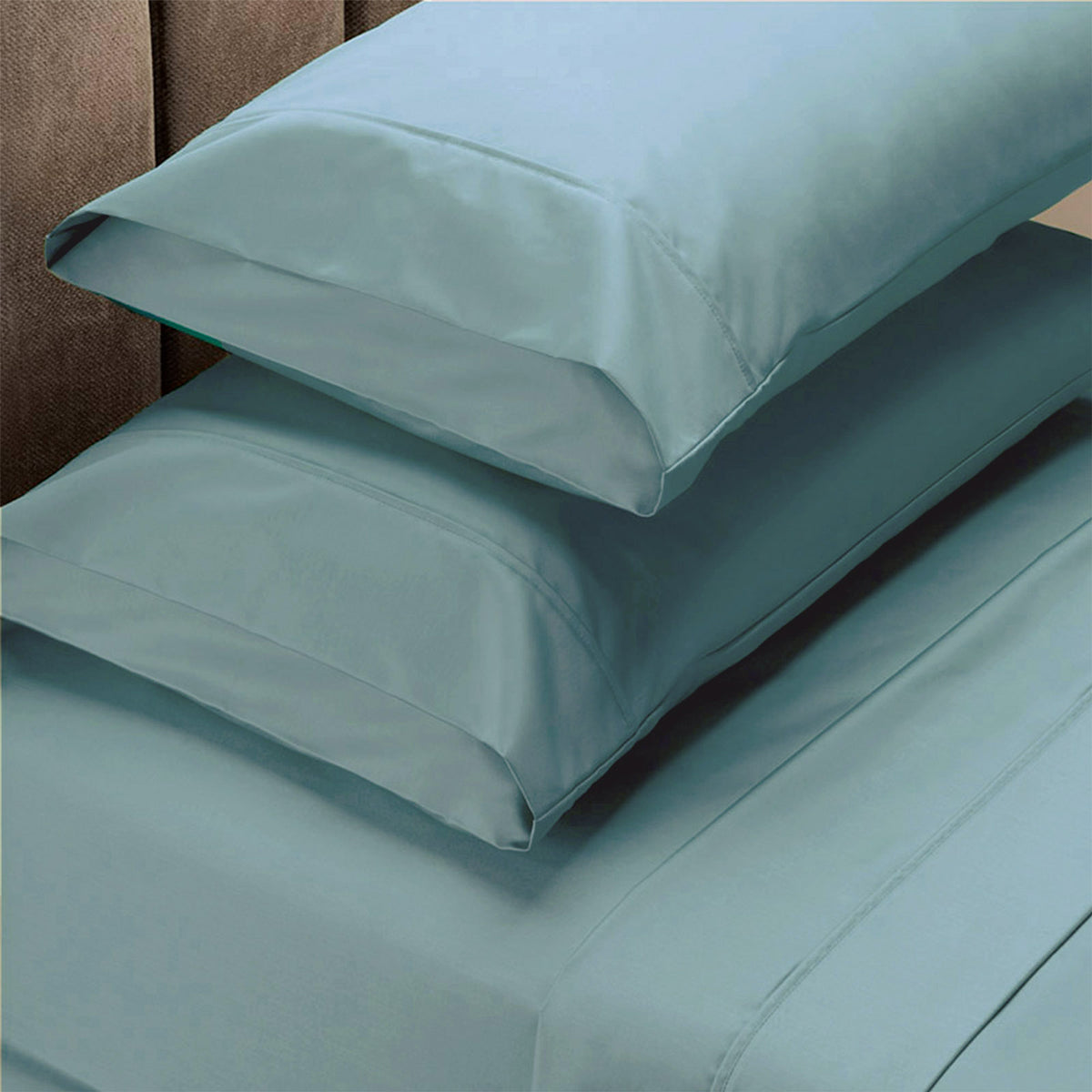 Renee Taylor 1500 Thread Count Pure Soft Cotton Blend | Flat & Fitted Sheet Set | King | Mist