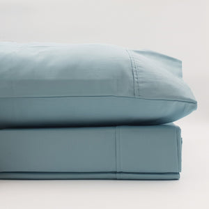 Renee Taylor 1500 Thread Count Pure Soft Cotton Blend | Flat & Fitted Sheet Set | King | Mist