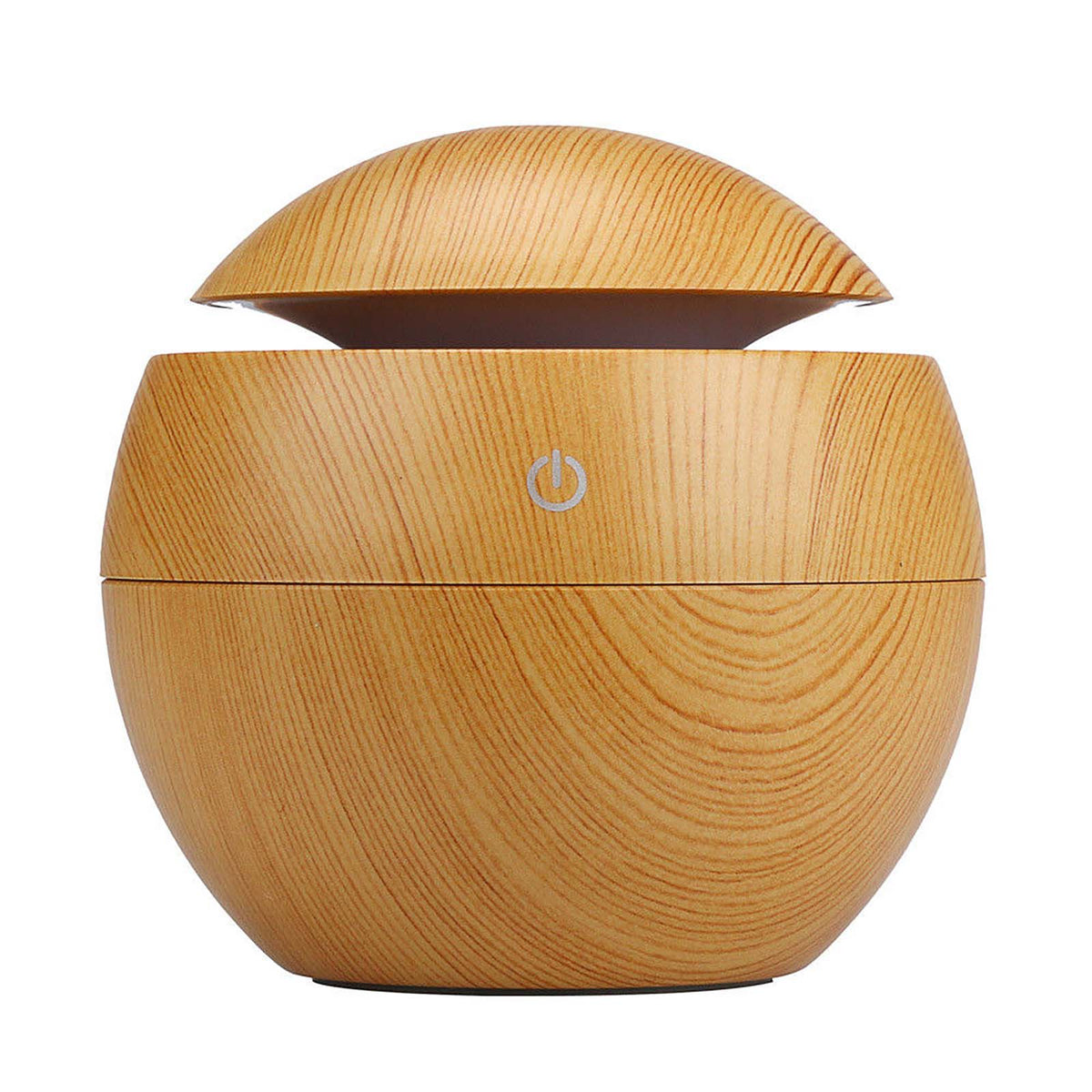 Ultrasonic USB Diffuser | 10 Aroma Oils | Humidifier | LED Light | 130ml | Light Wood