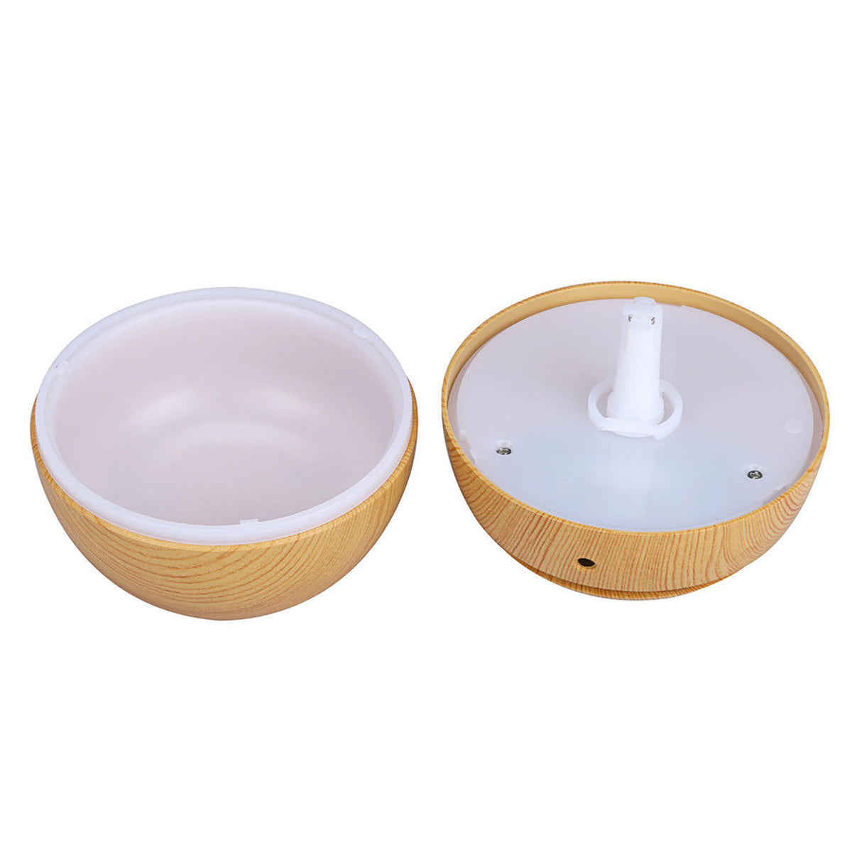 Ultrasonic USB Diffuser | 10 Aroma Oils | Humidifier | LED Light | 130ml | Light Wood