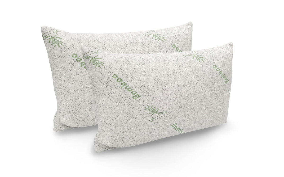 Bamboo Blend Sheet Set | 1000TC & Bamboo Pillows | 2 Pack | Ultra Soft | King | Warm Grey