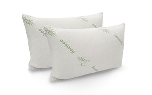 Bamboo Blend Sheet Set | 1000TC & Bamboo Pillows | 2 Pack | Ultra Soft | King | Warm Grey