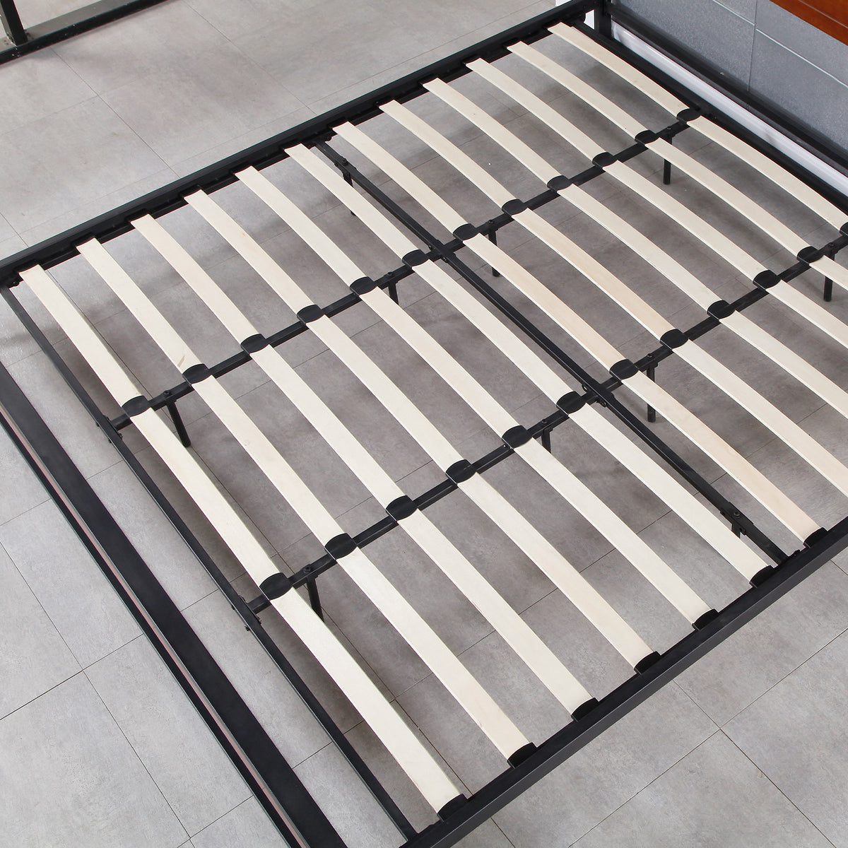 Azure Wood Bed Frame with Comforpedic Mattress Package Deal | Bedroom Set | Single Size | White & Brown