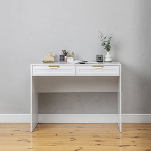 Odessa Desk | White | Hamptons Style | Pull Brass Handle