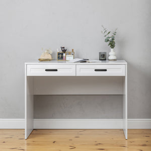 Odessa Desk | White | Hamptons Style | Oval Black Handle
