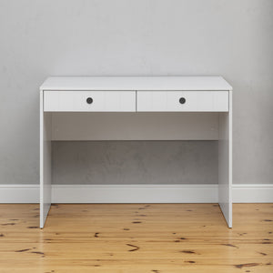 Odessa Desk | White | VJ Panel | Round Black Handle