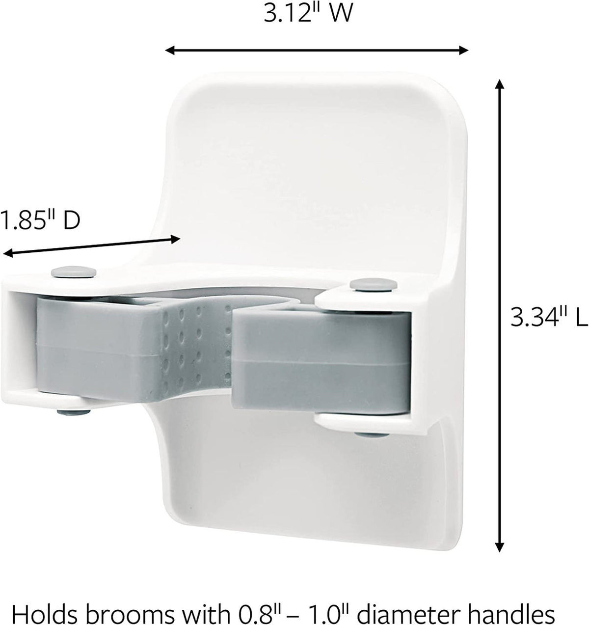 COMMAND Broom Gripper | 17007-3NA | 3 Grippers + 6 Large Strips | Wall Organizer