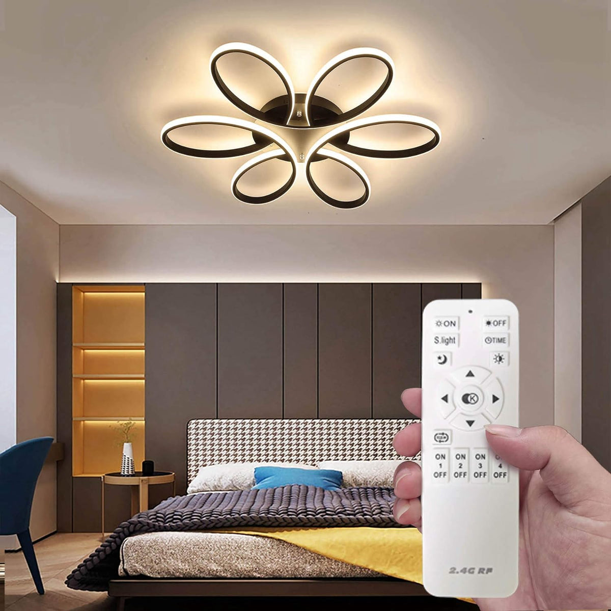 Modern LED Chandelier Light Fixture (90 cm) | Contemporary, Elegant Design