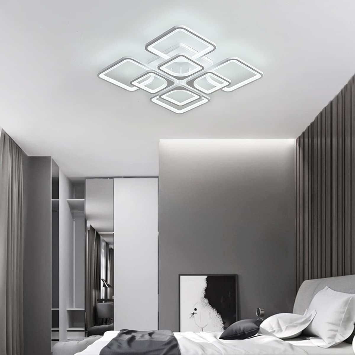 Modern LED Ceiling Light Dimmable with Remote Control | Adjustable Brightness and Convenient Remote