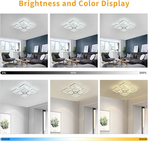Modern LED Ceiling Light Dimmable with Remote Control | Adjustable Brightness and Convenient Remote