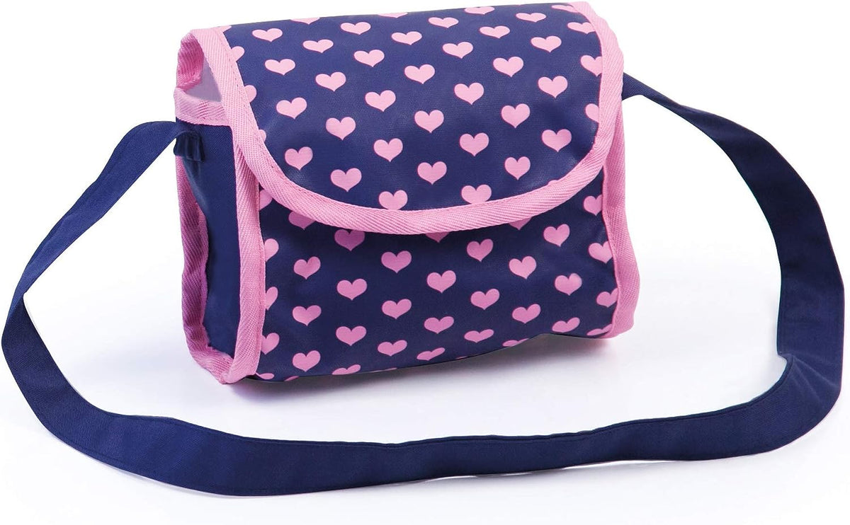 Trendy Dolls Pram | Foldable with Height-Adjustable Handle | Blue & Pink