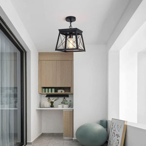 Farmhouse Pendant Light Rustic Lantern Chandelier | Black, Vintage Industrial Design