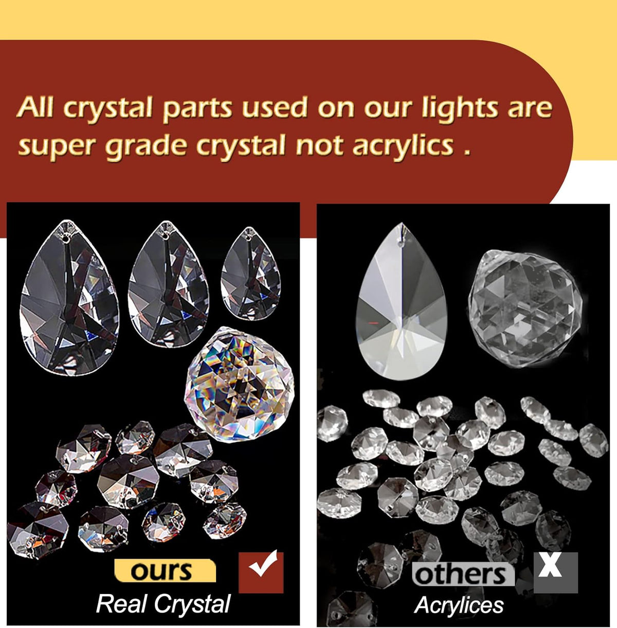 Crystal Chandelier LED Ceiling Light | 4 Lights, Black, Modern Design