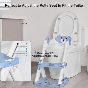 Potty Training Seat Ladder | Kids Boys Girls | Blue