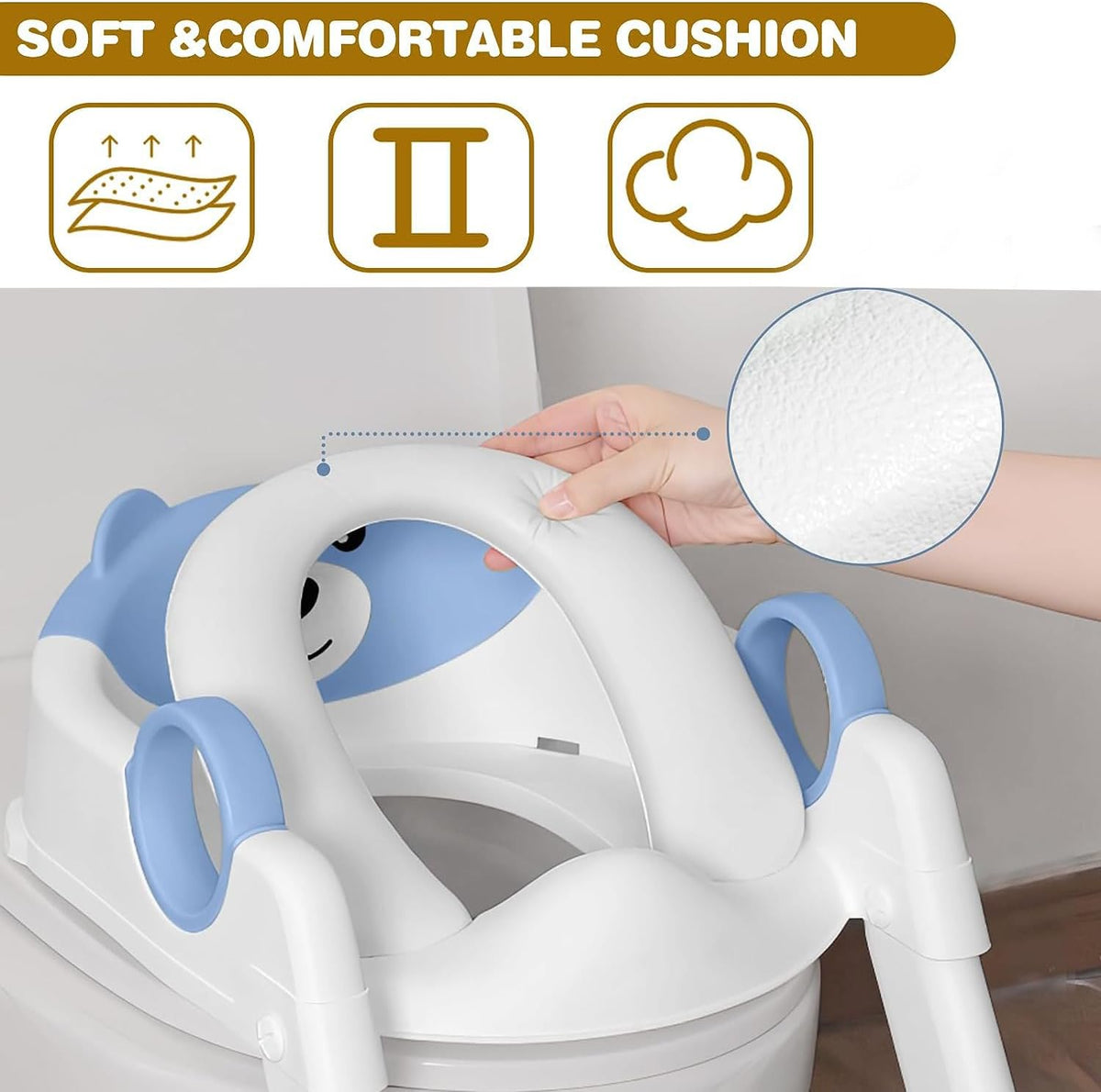 Potty Training Seat Ladder | Kids Boys Girls | Blue