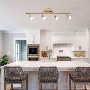 Modern 4-Light Track Lighting Kit LED | Gold, Contemporary Design