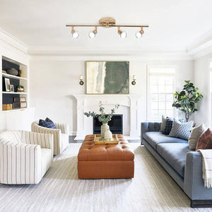 Modern 4-Light Track Lighting Kit LED | Gold, Contemporary Design