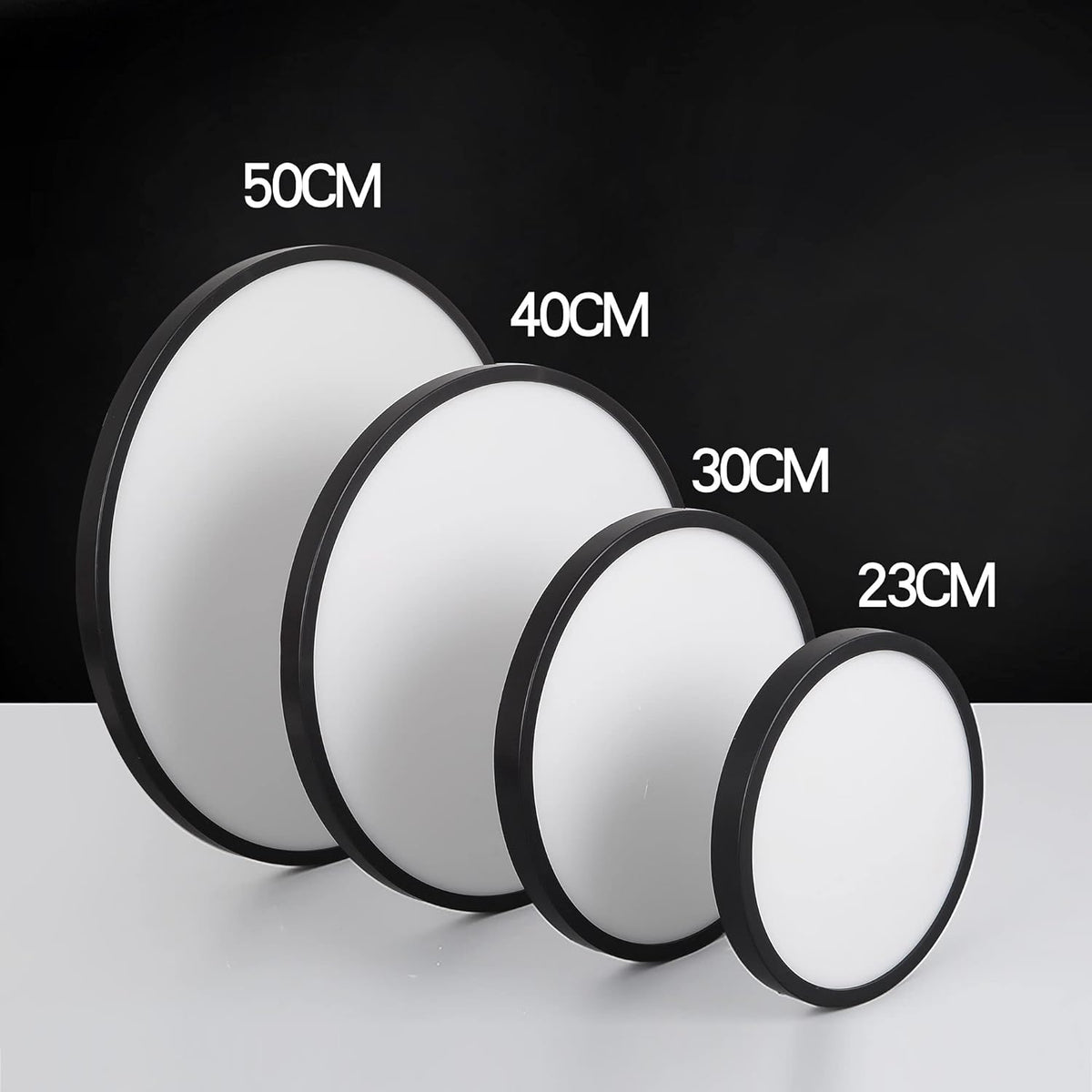 LED Ceiling Light Fixture | Natural Light, 24W 4500K, Black, Energy-Efficient