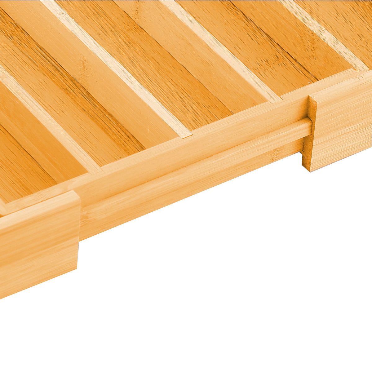 Large Capacity Bamboo Expandable Drawer Organizer | Knife Block Holder | Home Kitchen Utensils