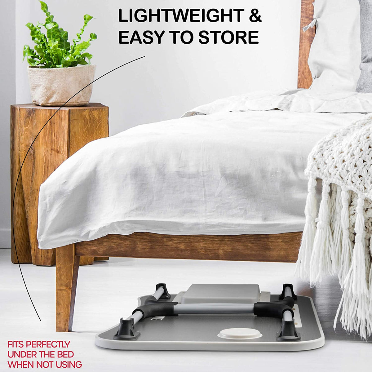 Laptop Bed Desk with Storage | Foldable Legs | For Adults, Kids & Home Office