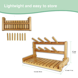 CARLA HOME | Portable Bamboo Baby Bottle Drying Rack