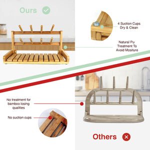 CARLA HOME | Portable Bamboo Baby Bottle Drying Rack
