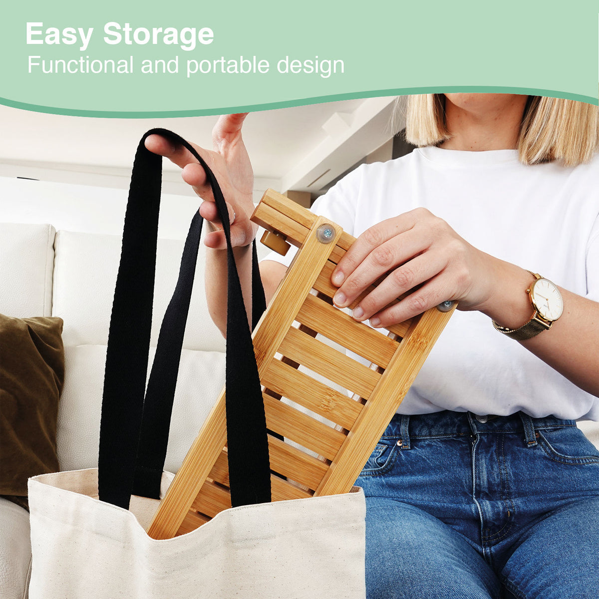CARLA HOME | Portable Bamboo Baby Bottle Drying Rack