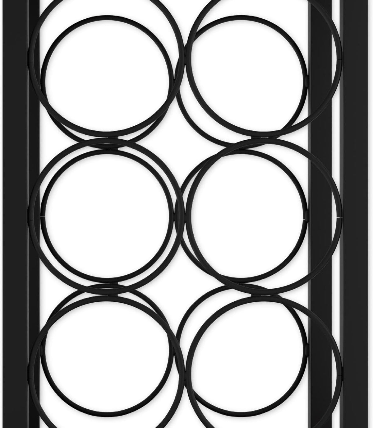 Wine Rack Countertop | Wooden & Metal Holder | Fits 6 Bottles & 2 Glasses