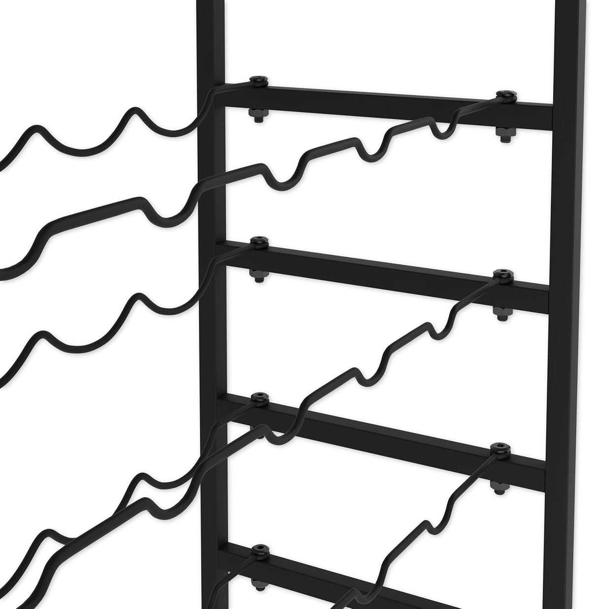 Freestanding Wine Rack | 6-Tier Design for 30 Bottles | Wood Countertop & Metal Frame