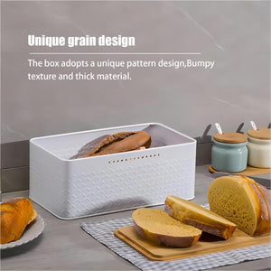 Bread Bin with Bamboo Lid | Used as Chopping Board for Kitchen Countertop