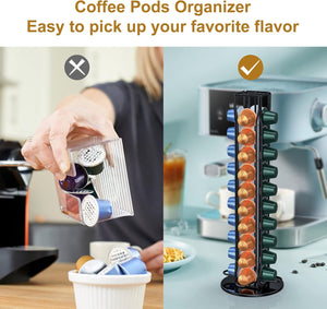 Coffee Pods Holder Storage | Compatible with 40 Nespresso Pods