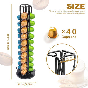 Coffee Pods Holder Storage | Compatible with 40 Nespresso Pods