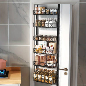 6 Tier Adjustable Baskets Over Door Pantry Organiser | Home Kitchen Storage Solution