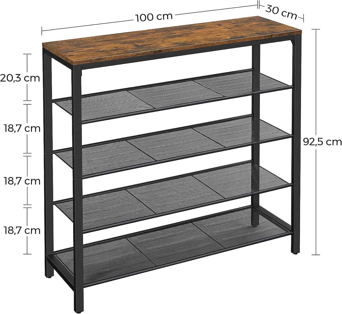 Shoe Rack Storage Organizer | 4 Shelves