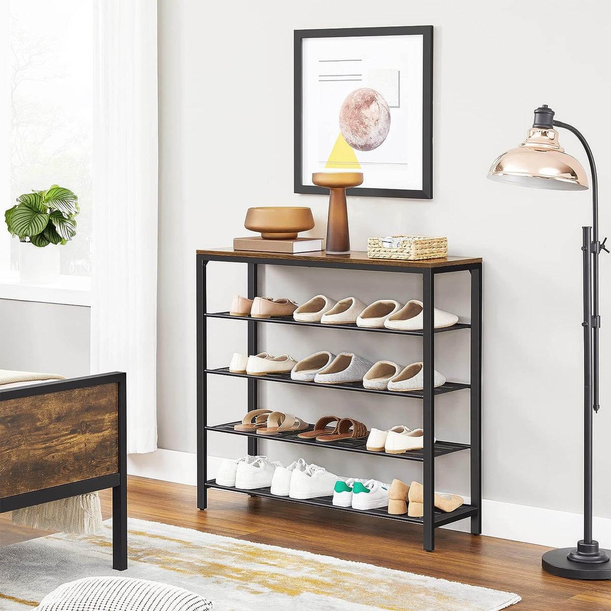 Shoe Rack Storage Organizer | 4 Shelves