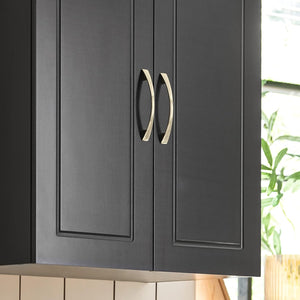 Wall Storage Cabinet | Double Doors | Black