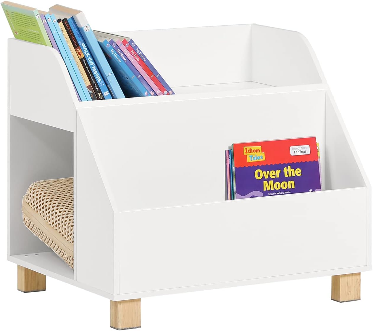 Kids Storage Bookcase | 3 Compartments | White