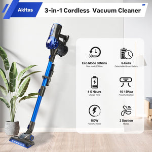 V8 Handheld Stick Vacuum Cleaner 150W | Cordless | 40 Min Runtime | LED Light