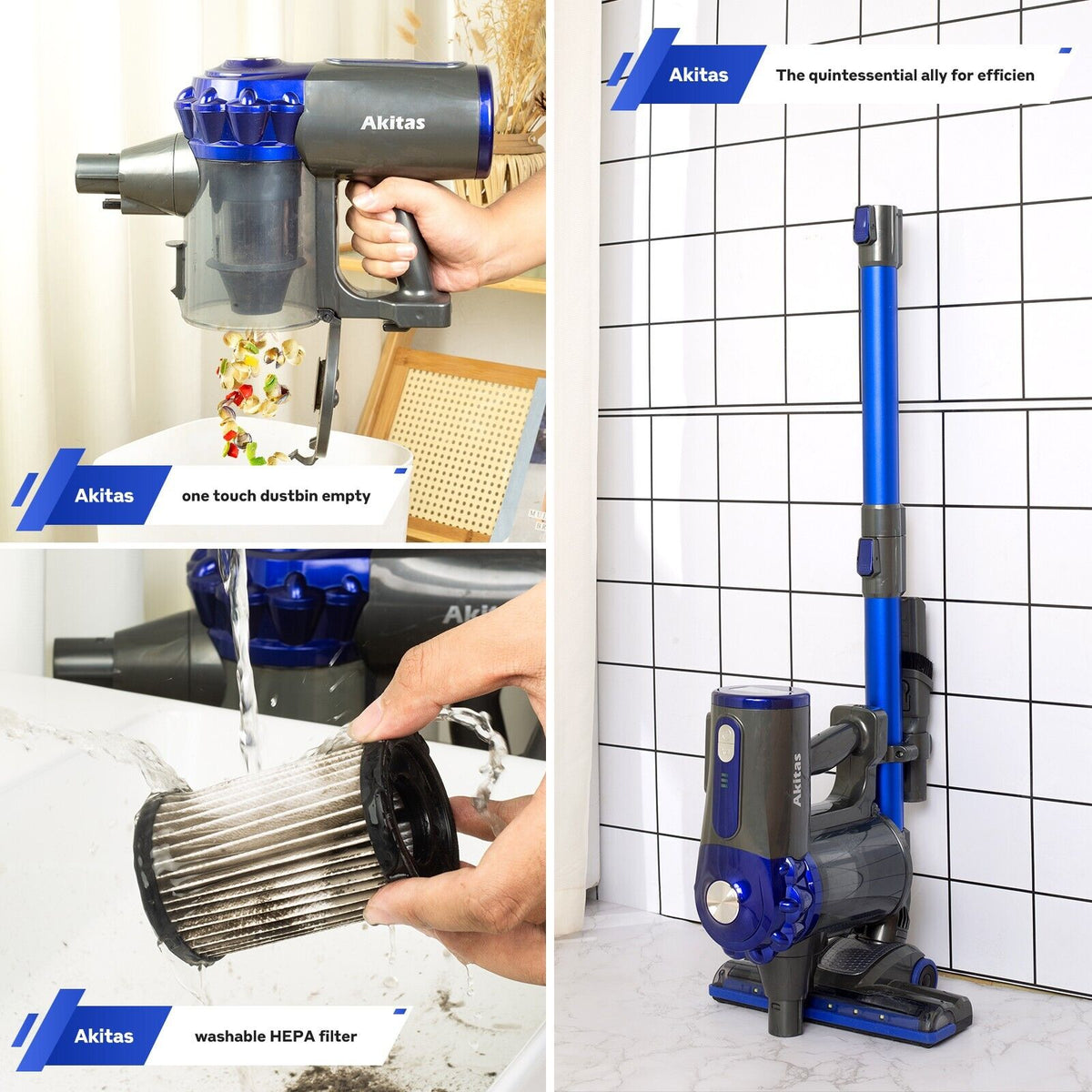 V8 Handheld Stick Vacuum Cleaner 150W | Cordless | 40 Min Runtime | LED Light