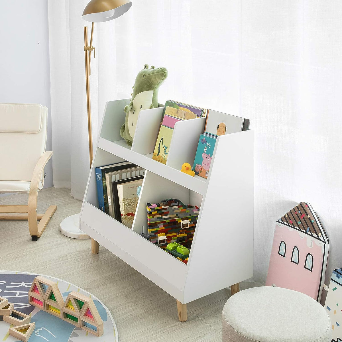 Children’s Shelving Unit | 5 Compartments Bookcase