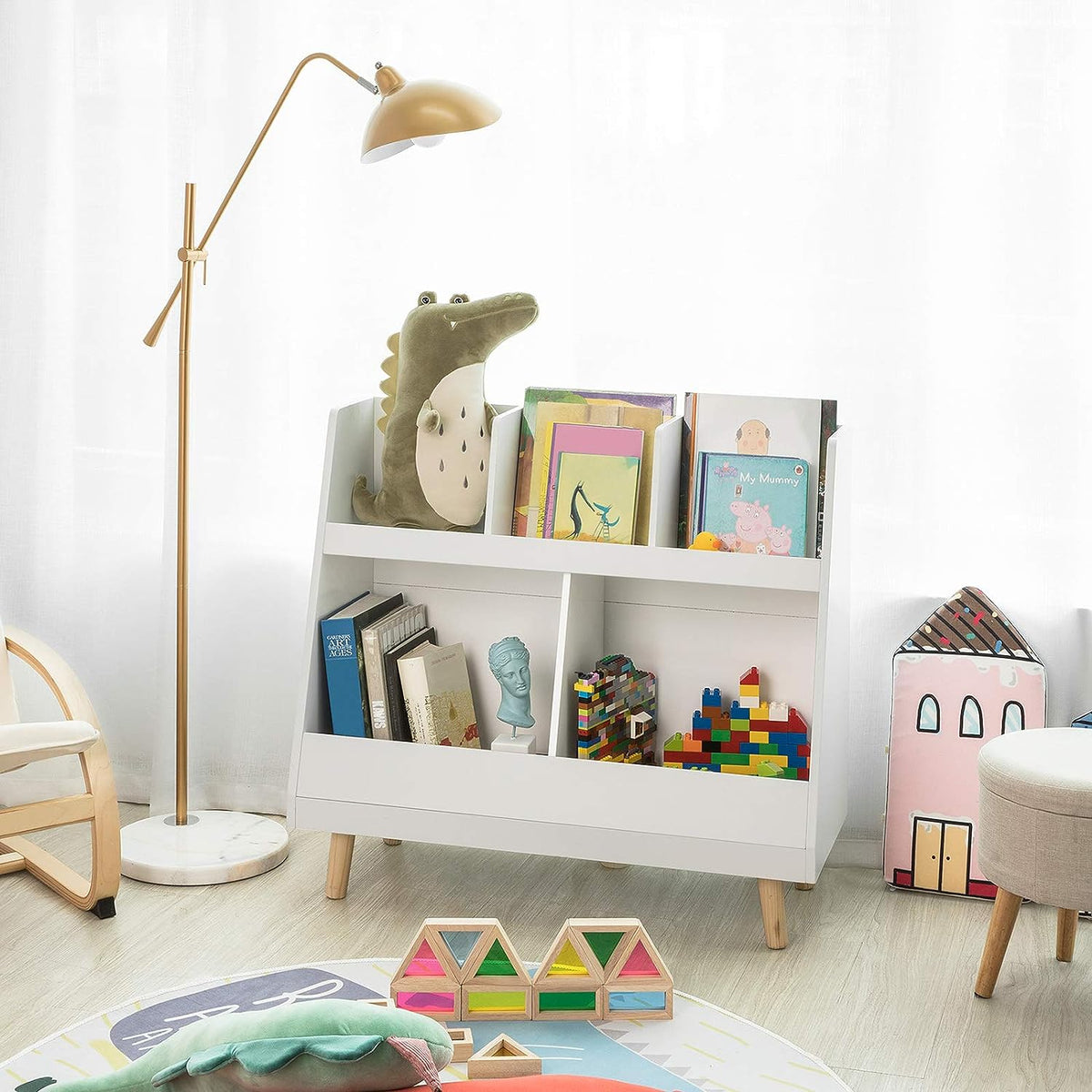 Children’s Shelving Unit | 5 Compartments Bookcase