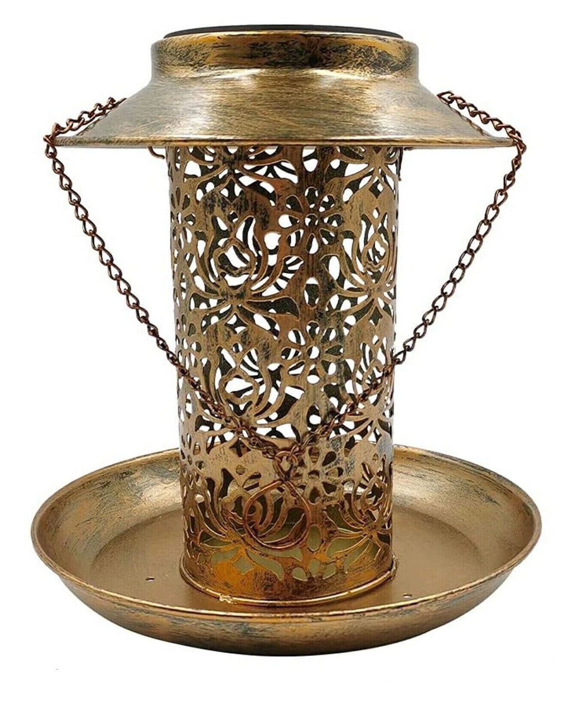 Solar Bird Seed Feeder | Hanging Outdoor Garden Feeder for Wild Birds