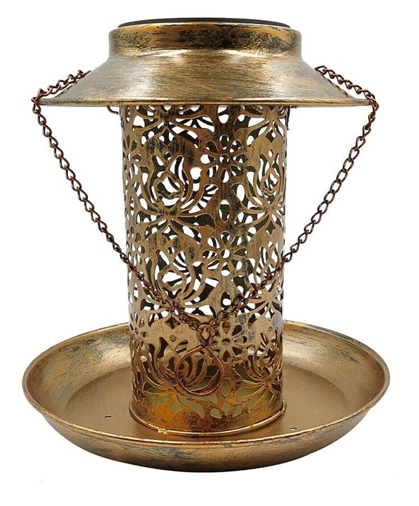 Solar Bird Seed Feeder | Hanging Outdoor Garden Feeder for Wild Birds