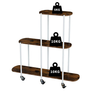 Plant Stand with Wheels | Indoor & Outdoor Flower Rack Display Shelf