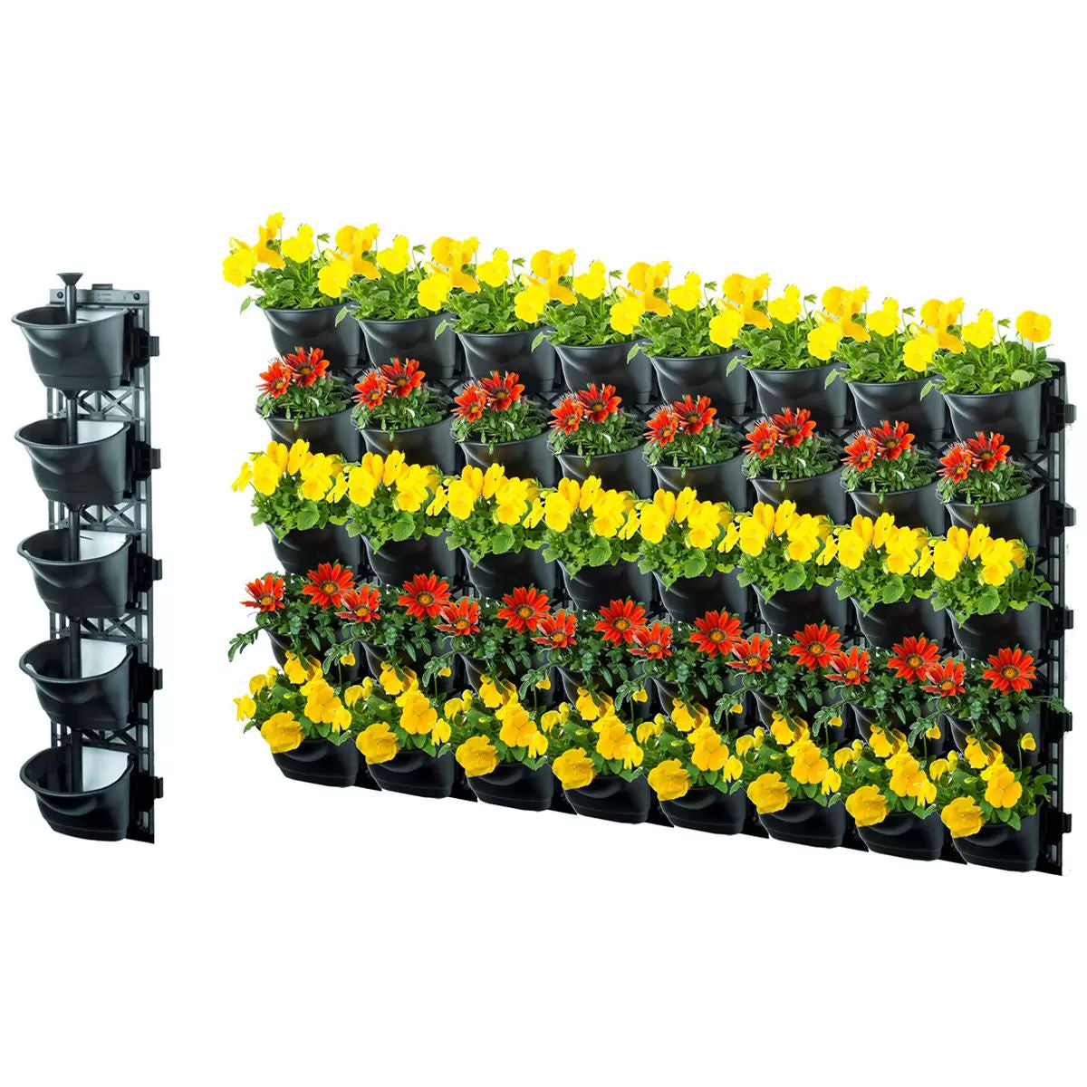 Quint Vertical Garden | 8 Frames & 40 Pots | Indoor/Outdoor Planter System